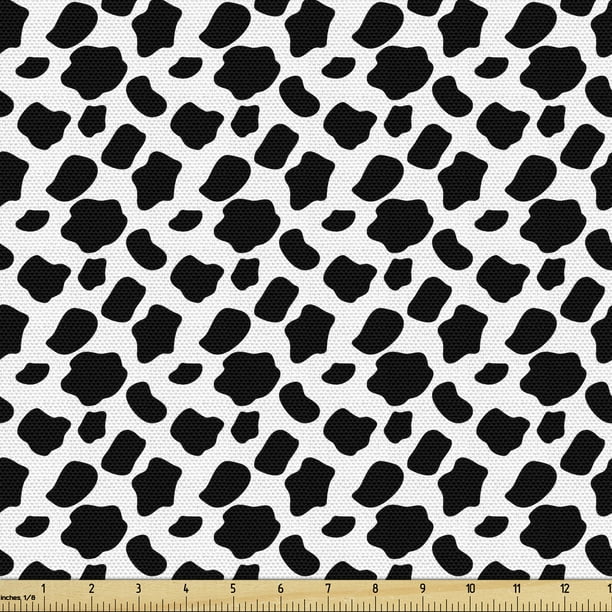 The walmart fabric section has great utility fabrics.burlap, decorator weight, vinyl, canvas etc. cow print fabric by the yard cattle skin pattern with scattered spots animal hide plain and pasture print decorative fabric for upholstery and home