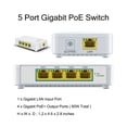thumbnail image 5 of Conmutador PoE PROCET EN-S4P de 5 puertos Gigabit 60 W en total, 5 of 5