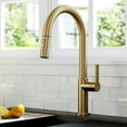 thumbnail image 2 of KRAUS Oletto Single Handle Pull Down Kitchen Faucet in Spot-Free Brushed Brass, 2 of 7