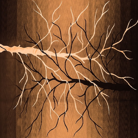 Ahgly Company Indoor Square Oriental Orange Industrial Area Rugs, 5' Square