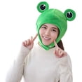 thumbnail image 1 of Lindo sombrero de rana de peluche Bufanda Gorro Orejas Sombrero de esquí de invierno Sombrero completo Novedad Vestido de fiesta Cosplay Disfraz Verde Xemadio WRLF-224, 1 of 6