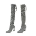 thumbnail image 2 of Glaze Women Suede Dress Over the Knee Boots Side Zipper with Sculptural Heel, 2 of 4