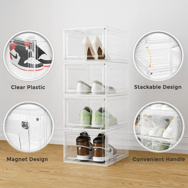  Pinkpum Stackable Plastic Storage Basket-Foldable