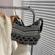 thumbnail image 2 of Bolso de lona de gran capacidad para mujer, bolso de mano de verano para estudiantes universitarios, bolso de mano de moda para ir al trabajo, 2 of 6