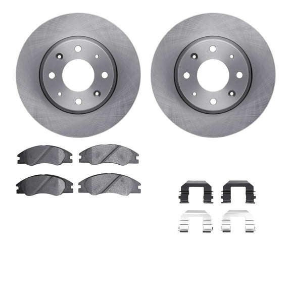 Dynamic Friction Company Front Brake Rotors with 5000 Advanced Brake Pads includes Hardware 6512-21062
