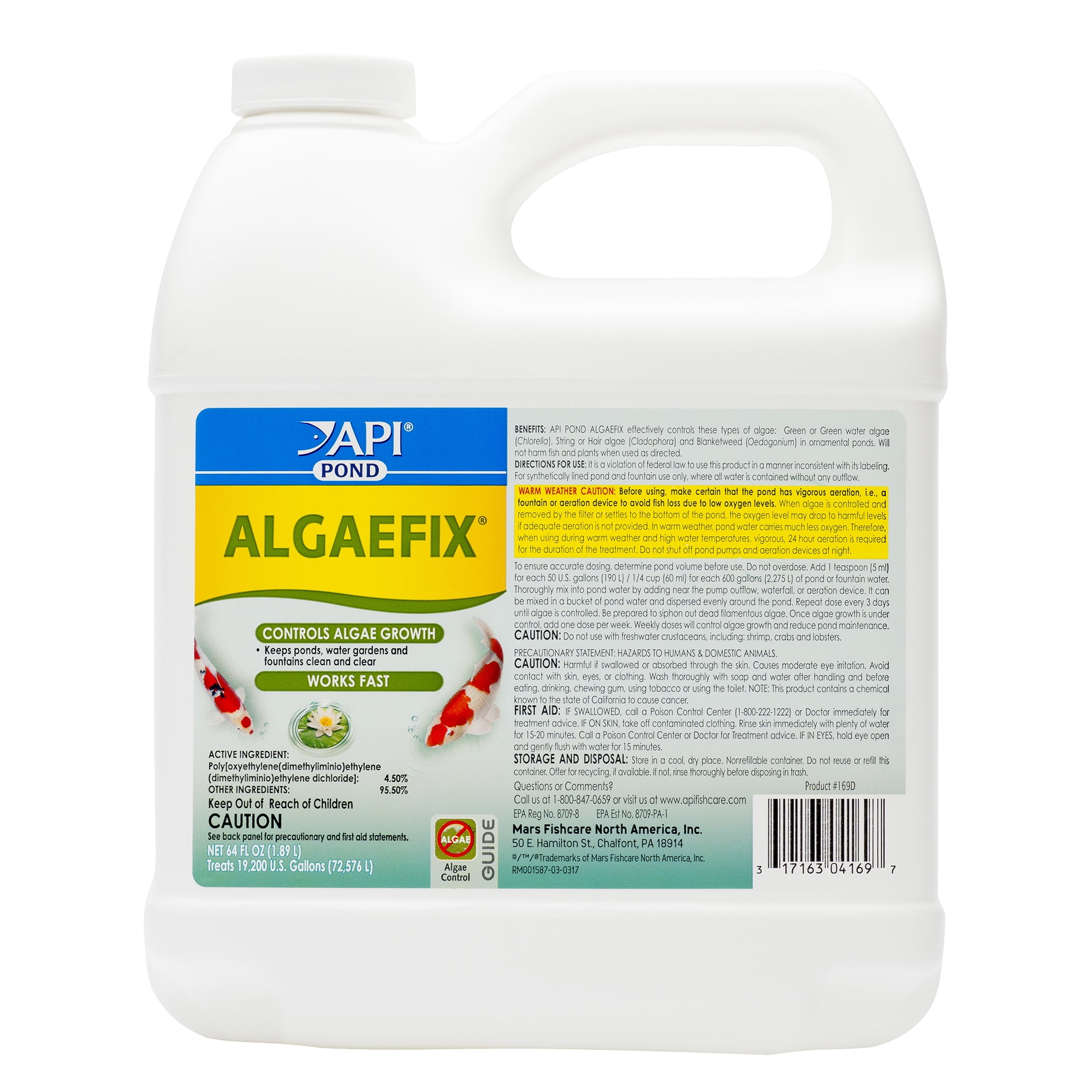 API Pond Algaefix, Algae Control Solution, 64Ounce