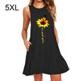 thumbnail image 1 of Vestido corto sin mangas Midi Vest Dress Mujer Print Summer Outfits, Black, 5XL Methold AP002125-32, 1 of 5