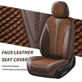thumbnail image 4 of Coverado Luxury Car Seat Covers, 2 Seats Stylish Design Seat Protectors, Universal Fit for Most Cars, Brown, 4 of 6