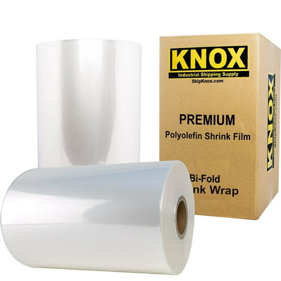 Knox Brand - 12" 100 Gauge Polyolefin Shrink Film Heat Wrap POF Centerfold 2625' feet …