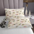thumbnail image 3 of Erosebridal Hummingbird Quilt Sets for Queen Size Bed, Botanical Leaves Bed Set, Lightweight, 3 of 5