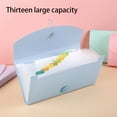 thumbnail image 3 of Portable File Folder Bag Document Holder Compartment Pocket Organizer Compartments Binder Sorting Travel Business Stationery Expanding 13 Grids Case Green, 3 of 9