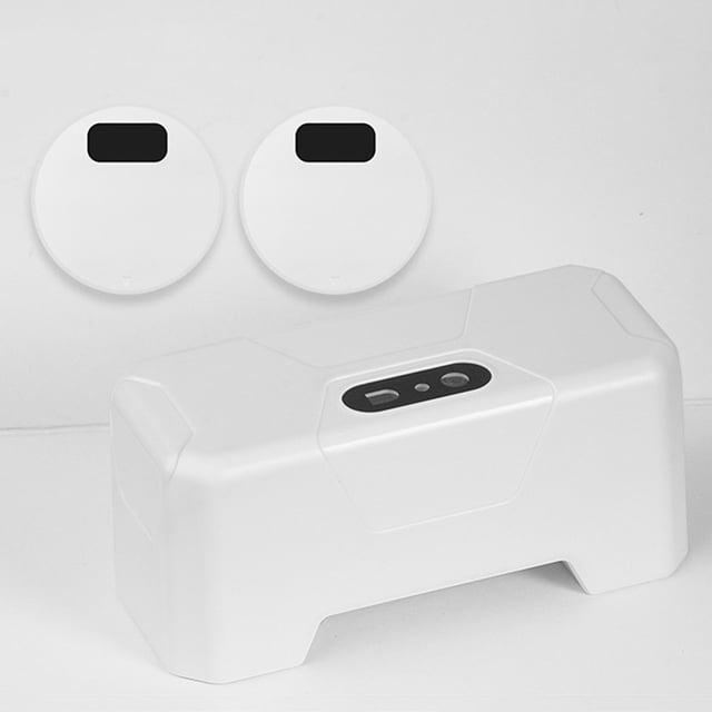 2 juegos de prensadores de cisterna eléctricos con sensor para inodoros a prueba de salpicaduras para baño (B)