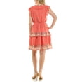 thumbnail image 6 of Nanette Lepore Flutter Sleeve Midi Dress with Border Print, 6 of 6