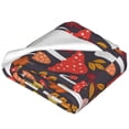 thumbnail image 2 of Bingfone Mushrooms And Leaves Print Flannel Fleece Blanket Throw Blanket for Bed,Sofa,Couch,Travel,Camping(50"x40" ), 2 of 8