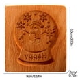 thumbnail image 2 of Novel Christmas Carved Model Cutter Wooden Gingerbread Shortbread Model, 2 of 6