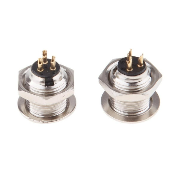 2x 3Pin/3P Mini XLR Connector Plug Male Audio Adapter