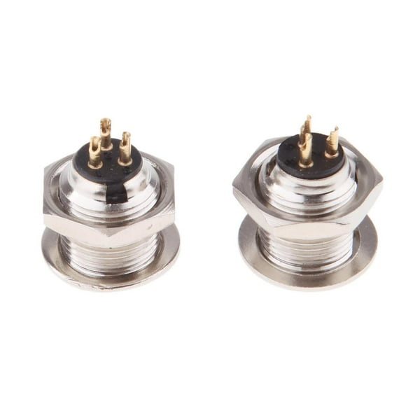 2x 3Pin Mini XLR Connector Plug Male Audio Microphone Connector Socket