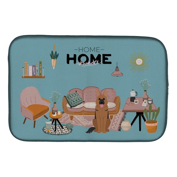 German Shepherd Sweet Home Dish Drying Mat