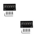 thumbnail image 1 of Wosthever Electric Guitar Hardtail Bridge With Screws Replacement Bass Part 6-Strings Bridges Wench Stable Saddle and Children Beginners 2piezas, 1 of 6