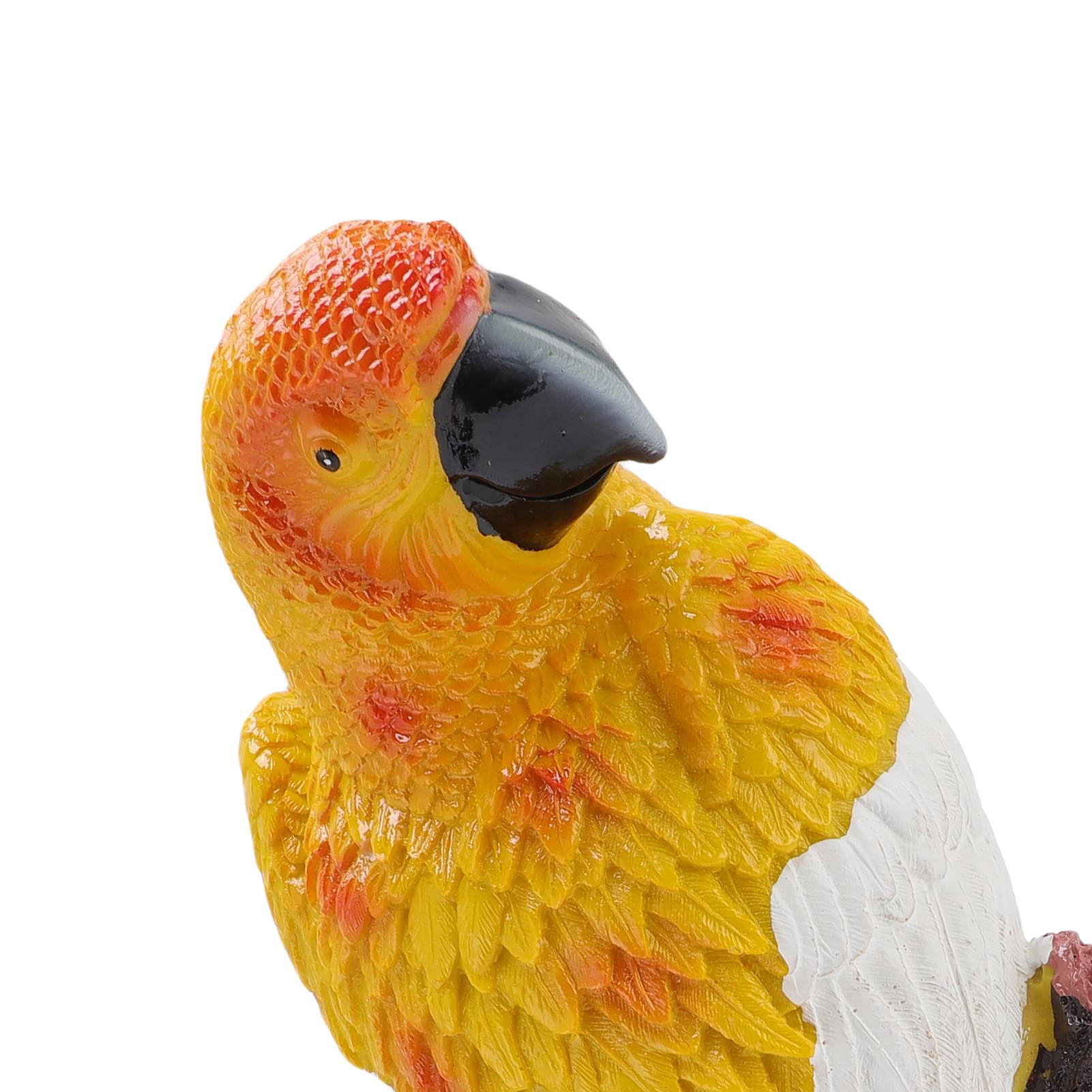 NFTIGB Realistic Hanging Parrot Wall Decoration Flat Back High Strength Resin Statue Figurine for Outdoor Lawn Garden Patio Decor, Left Side Yellow, 13.78 inches / 35.0 cm