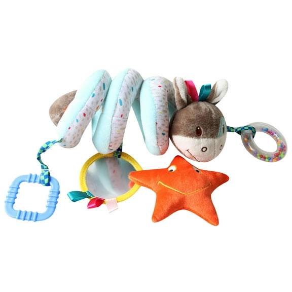 Baby Car Seat Toys Activity Stroller Toy for Boys Girls 0 3 6 9 10 12 Months, Spiral Hanging Plush Toys, Baby Shower Thank You Gifts