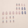 thumbnail image 5 of 24pcs Almond Press On Nails Glossy Acrylic False Nails with Sparkling Finish Artificial Nails for Girls and Women, 5 of 8
