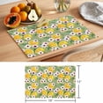 thumbnail image 6 of Summer Flowers Placemats Set of 1, Pink Floral Yellow Lemons Leaves Green Pastoral Non-Slip Place Mats Washable Table Mats for Kitchen Dining Table Decorations Indoor/Outdoor, 6 of 9