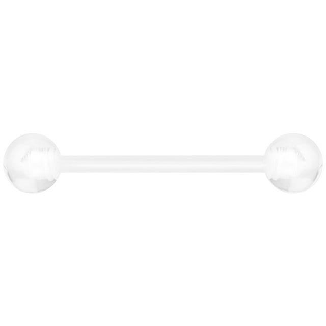 Forbidden Body Jewelry Clear Piercings, Clear Piercings for Work, 16G