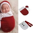 thumbnail image 3 of Newborn Baby Stretch Snowman Wrap Photo Props Infant Photography Props Knitting Sleeping Bag, 3 of 9