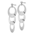 thumbnail image 2 of FB Jewels Leslie's Sterling Silver Scratch-finish Circles Post Dangle Earrings, 2 of 3