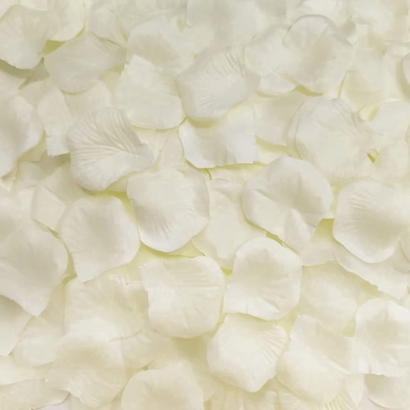 TAVENE 5000 Pcs Ivory Artificial Rose Flower Petals for Valentine's Day, Wedding, Romantic Night, Event, Anniversary, Shower, Engagement Party Home Decorations
