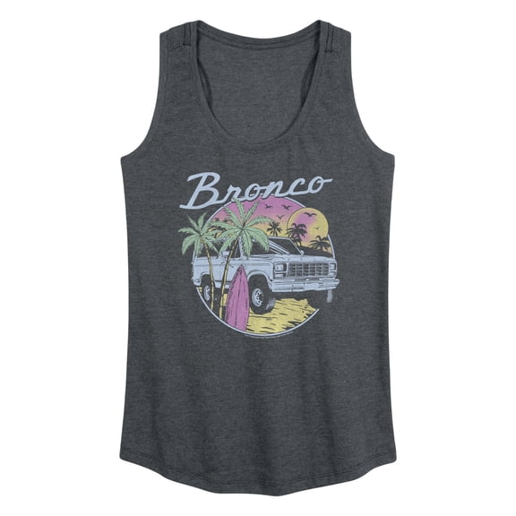 Ford - Beach Bronco - Women's Racerback Graphic Tank