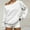 White #2, variant on WULMLEO Off the Shoulder Shirts for Womens Loose Boat Neck Sweatshirts Lightweight Athletic Work Sweaters Long Sleeve Workout Tops One Drop Shoulder Trendy Sweater with Pockets White M