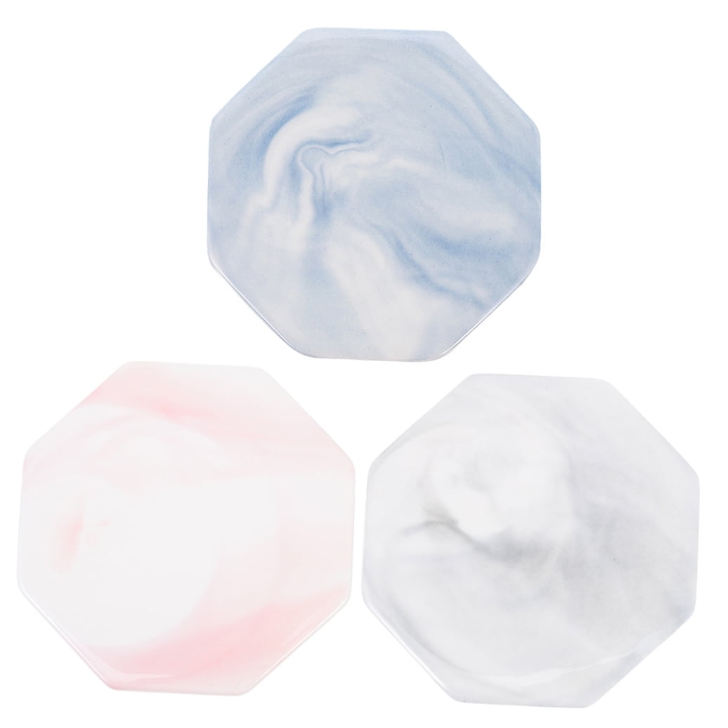 HEMOTON 3Pcs Marble Pattern Wax Seal Pad Wax Cooling Demoulding Plate Pad Coasters