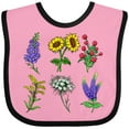 thumbnail image 3 of Inktastic Group of Beautiful Wildflowers Boys or Girls Baby Bib, 3 of 4