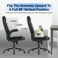 thumbnail image 4 of AFO Big and Tall Ergonomic Office Chair, High-Back Executive Leather Chair with Adjustable Armrests, Black, 4 of 7