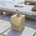 thumbnail image 4 of VENTOPYR Set of 2 Concrete Side Table, Rectangular Outdoor Side Table w Hemp Rope Handles,15''Patio Side Tables End Table, Outdoor Accent Side Table for Garden and Patio, Beige, 4 of 5