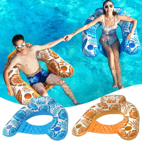 Inflatable Pool Float Chair - 2Pack Pool Floaties Rafts for Adults Floating Pool Lounger Sun Tanning Floats Cool Water Floaty for Swimming Pool Lake Float Beach Pool Party Toys High quality