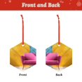 thumbnail image 2 of Cauagu Bright Pink Chair Pattern Acrylic Christmas Pendant,1-Pack Christmas Ornaments Xmas Tree Decor Christmas Décor with Ribbon Cute Tree Hanging for Party Favors-Hexagon, 2 of 7