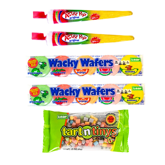 Retro Candy Variety Pack, Astro Pops, Wacky Wafers & Tart N Tinys Bundle, Nostalgic Vintage Candy Mix, Old Fashioned Sweet & Sour Candy Assortment