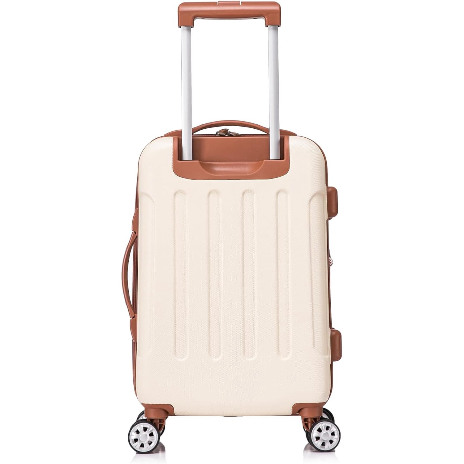 Rockland London Hardside Spinner Wheel Luggage, Carry-On 20-Inch and Tote 14-Inch, White