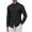 Black, variant on Men's Stretch Long Sleeve Button Down Dress Shirt, Band Collar with Chest Pockets, Casual Standard Fit