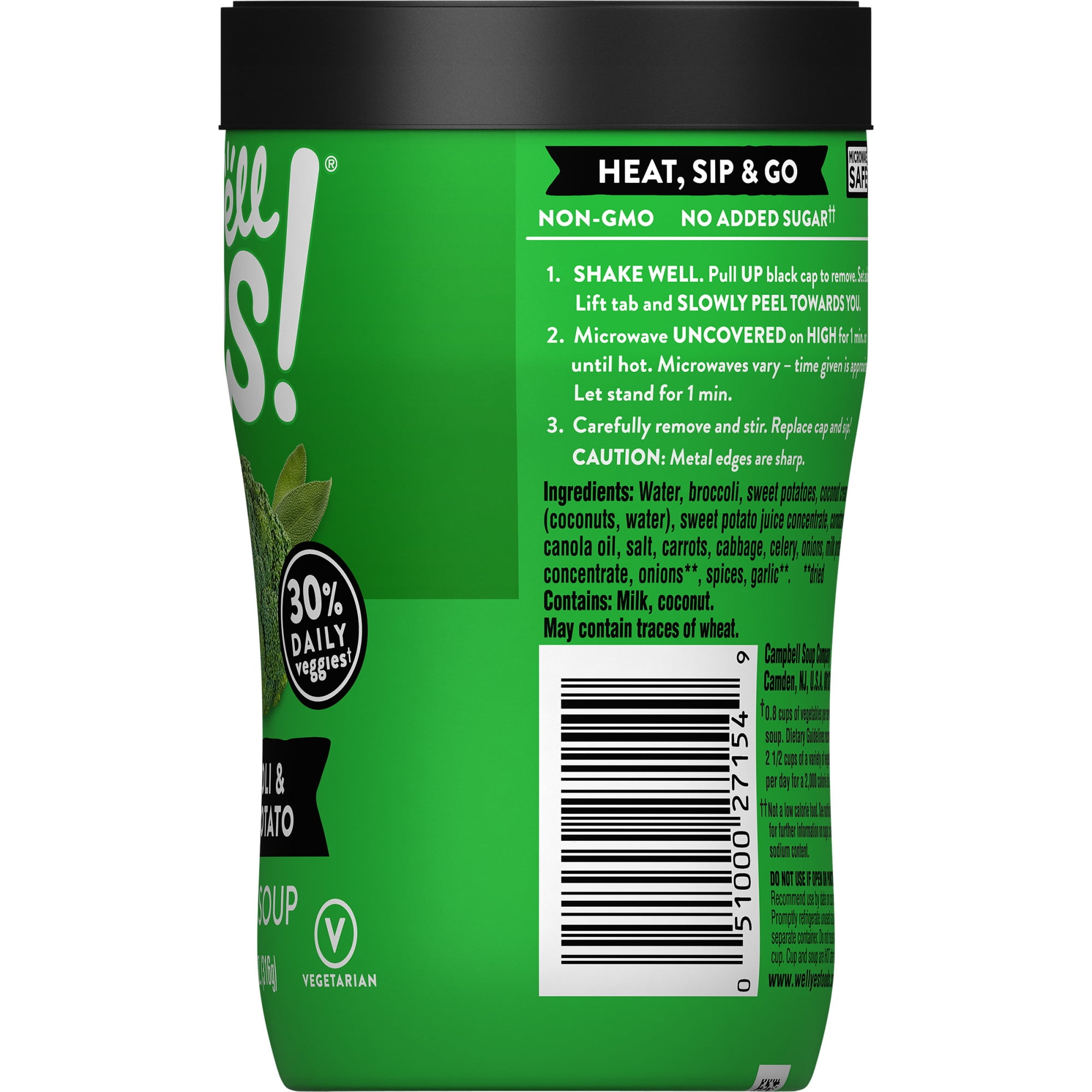 Campbell's Well Yes! Sipping Soup, Broccoli & Sweet Potato, 11.1 Ounce Cup
