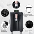 thumbnail image 3 of 20in Aluminum Frame Luggage with USB port, Vacation Carry-On Suitcase with Spinner Wheels and TSA Lock, Travel Trolley Case For Short Business Trips, Beach Holidays, black, 3 of 9