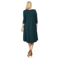 thumbnail image 4 of Pastel by Vivienne Women's A-Line Trapeze Midi Dress Plus Size Hunter-Green XX-Large, 4 of 4
