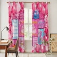 thumbnail image 3 of Happy Birthday Kitchen Curtains Window Panels, Pink Balloons Bows Polka Dot Cakes Insulated Window Treatment Curtain, Grommet Curtains for Bedroom/Living Room/Bathroom, 2 Piece 42"Wx84"L, 3 of 8