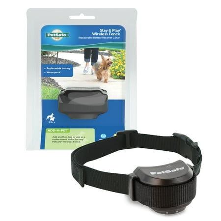 PetSafe Stay & Play Wireless Fence with Replaceable Battery Dog & Cat Collar, Waterproof