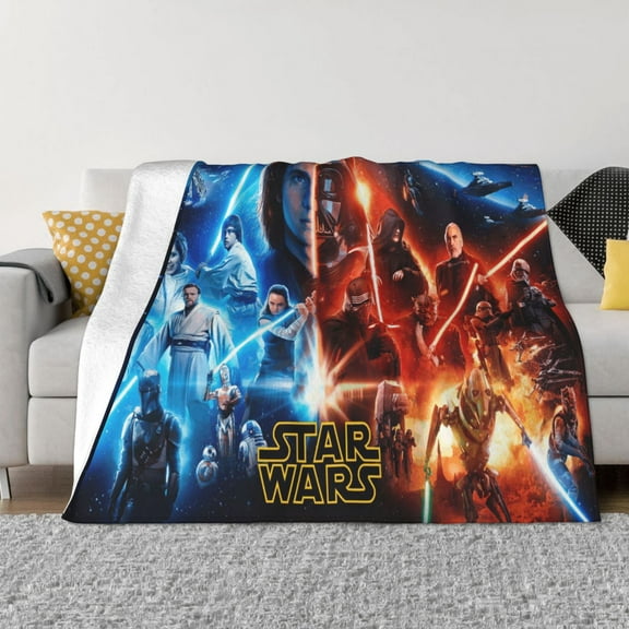 Star The Man-dalorian War Ultra-Soft Micro Fleece Blanket Cozy Blanket Thick Warm Plush Throw Blanket Sofa Cushion
