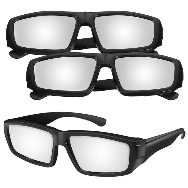 Glasses 3 Pcs Designed For Men And Women Round PC Lightweight For Watching