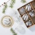 thumbnail image 1 of Juego de 6 Bolas Navideñas de Plástico Transparente | Bolas de Cristal Artesanales con Detalles Brillantes | Opciones Multicolor: Azul, Blanco, Negro, Rojo y Dorado | Caja de Almacenamiento para Rega, 1 of 1